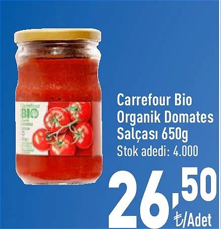 Carrefour Bio Organik Domates Salçası 650 g image