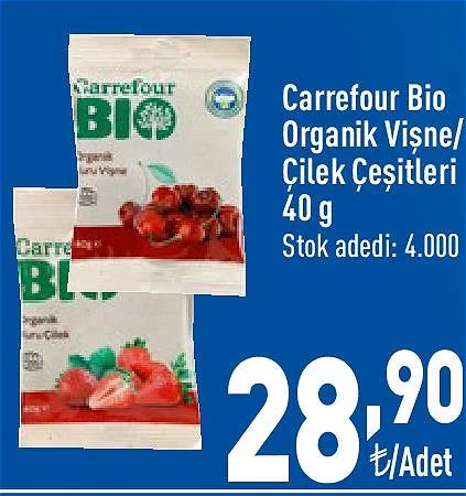 Carrefour Bio Organik Vişne/Çilek Çeşitleri 40 g image