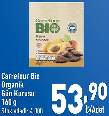 Carrefour Bio Organik Gün Kurusu 160 g image