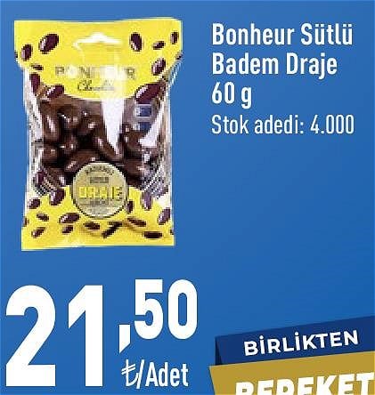 Bonheur Sütlü Badem Draje 60 g image