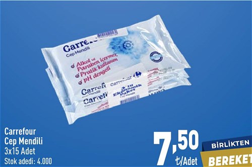 Carrefour Cep Mendili 3x15'li image