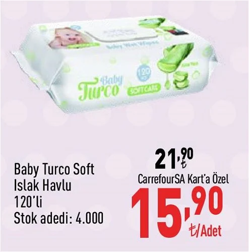 Baby Turco Soft Islak Havlu 120'li image