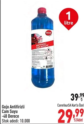 Gojo Antifrizli Cam Suyu -40 Derece 1 litre image