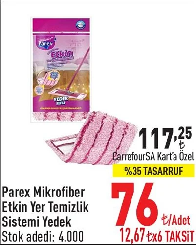 Parex Mikrofiber Etkin Yer Temizlik Sistemi Yedek image