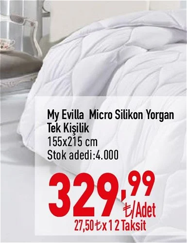 My Evilla Micro Silikon Yorgan Tek Kişilik image