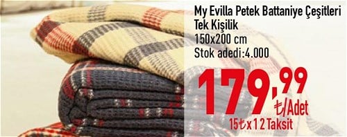 My Evilla Petek Battaniye Çeşitleri Tek Kişilik image