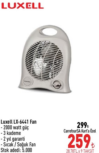 Luxell LX-6441 Fan 2000 W image