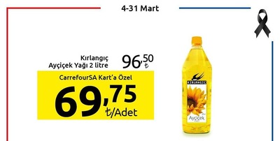 Kırlangıç Ayçiçek Yağı 2 Litre  image