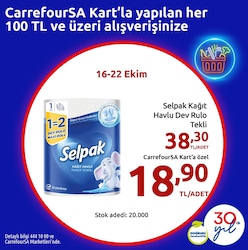 Selpak Kağıt Havlu Dev Rulo Tekli image