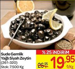 Sude Gemlik Yağlı Siyah Zeytin (261-320) Kg image