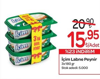 İçim Labne Peynir 3x180 gr image