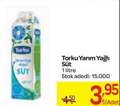 Torku Yarım Yağlı Süt 1 litre image