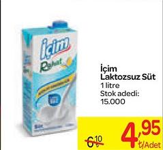 İçim Laktozsuz Süt 1 litre image
