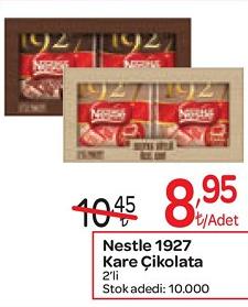 Nestle 1927 Kare Çikolata 2'li image