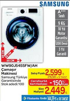 Samsung W W90J5455FW/AH Çamaşır Makinesi image