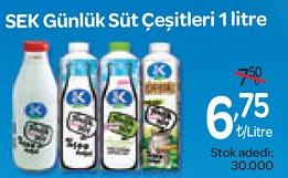 Sek Günlük Süt Çeşitleri 1 litre image