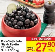 Fora Yağlı Sele Siyah Zeytin 231-260 g image