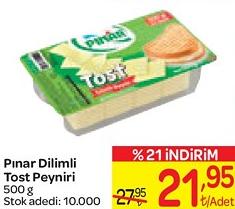 Pınar Dilimli Tost Peyniri 500 g image