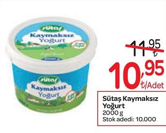 Sütaş Kaymaksız Yoğurt 2000 g image