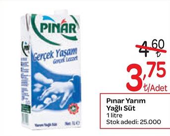 Pınar Yarım Yağlı Süt 1 litre image