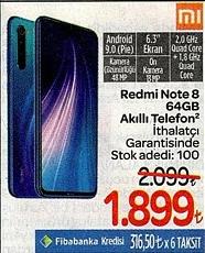Xiaomi Redmi Note 8 64GB Akıllı Telefon İthalatçı Garantisinde image