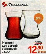 Paşabahçe İnce Belli Çay Bardağı 6'lı image