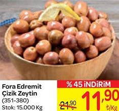 Fora Edremit Çizik Zeytin (351-380) Kg image