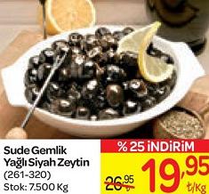 Sude Gemlik Yağlı Siyah Zeytin (261-320) Kg image