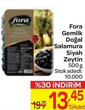 Fora Gemlik Doğal Salamura Siyah Zeytin 500 g image