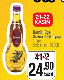 Komili Ege Sızma Zeytinyağı 1 litre image