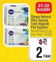 Sleepy Natural Ultra Hassas Tekli Hijyenik Ped Çeşitleri image