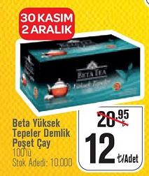 Beta Yüksek Tepeler Demlik Poşet Çay 100'lü image