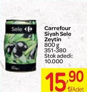 Carrefour Siyah Sele Zeytin 351-380 800 g image