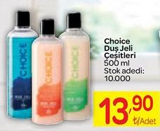 Choice Duş Jeli Çeşitleri 500 ml image