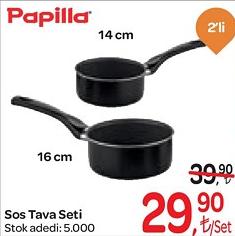 Papilla Sos Tava Seti 2'li 14 cm + 16 cm image