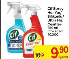 Cif Sprey Her Yer/Silikonlu Ultra Hız Çeşitleri 750 ml image