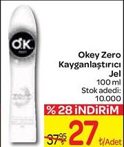 Okey Zero Kayganlaştırıcı Jel 100 ml image