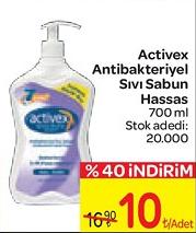 Activex Antibakteriyel Sıvı Sabun Hassas 700 ml image