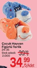 Çocuk Hayvan Figürlü Terlik image