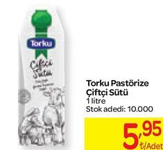 Torku Pastörize Çiftçi Sütü 1 litre image