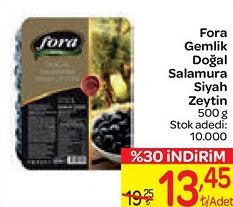 Fora Gemlik Doğal Salamura Siyah Zeytin 500 g image