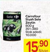 Carrefour Siyah Sele Zeytin 351-380 800 g image