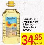 Carrefour Ayçiçek Yağı 5 litre Pet image