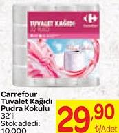 Carrefour Tuvalet Kağıdı Pudra Kokulu 32'li image