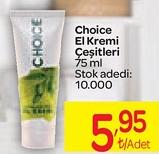 Choice El Kremi Çeşitleri 75 ml image