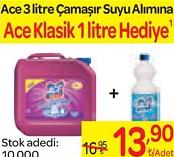 Ace 3 litre Çamaşır Suyu - Ace Klasik 1 litre Hediye image