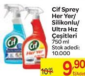 Cif Sprey Her Yer/Silikonlu Ultra Hız Çeşitleri 750 ml image