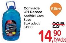 Comrade -21 Derece Antifrizli Cam Suyu 5 litre image