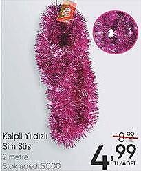 Kalpli Yıldızlı Sim Süs 2 metre image