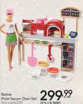 Barbie Pizza Yapıyor Oyun Seti image